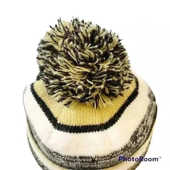 New Era NFL New Orleans Saints Hat Toque Beanie Pom Pom Yellow Black White - Picture 6 of 11